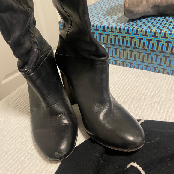 Coach black leather tall boots - size 8 - Picture 3 of 5